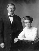 Utvandraren Artur Nykvist med hustru Minnie, tidigt 1900-tal