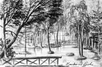 Parken vid Stora Djulö, 1830-tal