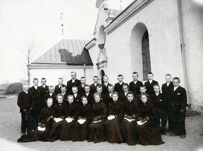 Konfirmation i Lunda kyrka ca 1910-tal