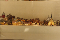 Allahelgonakyrkan i Nyköping, modell i marsipan och choklad i skala 1:100