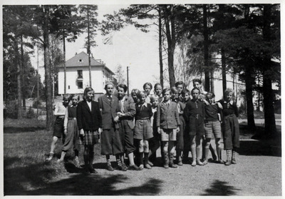 Elever vid Solbacka Läroverks elevhem Klostret, 1940-tal