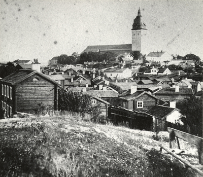 Utsikt över Strängnäs från kvarnen åt sydost.