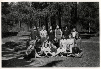 Klassfoto, Solbacka Läroverk, ca 1940-tal