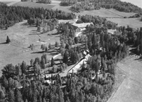 Flygbild - Ökna Lantmannaskola, 1951