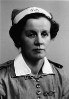 Maj-Sofie Ahlstrand i Lottauniform på 1940-talet