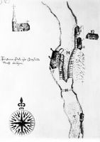 Karta från 1641 i Gruvkartekontoret.