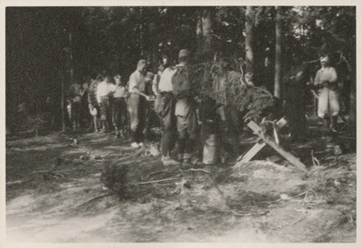 Elever från Solbacka Läroverk vid kvistning, 1931