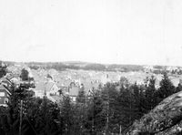 Isaksdal, egnahembebyggelse öster om Kråkberget, Nyköping år 1918