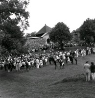 Skolavslutning på slottsvallarna 6 juni 1983, Nyköping