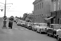 Trafik på Västerleden i Nyköping, våren 1967