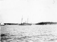 Flottbesök i Oxelösunds hamn, 1893
