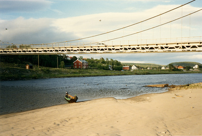 Bro över Kárášjohka, Norge, 1987