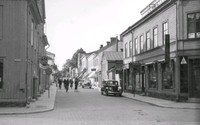 Hörnet Västra Kvarngatan - Brunnsgatan i Nyköping sannolikt 1930-tal