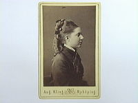 Fröken Cathrine Mörner (1859-1929). Foto 1870-tal Dotter till statsrevisor greve Axel Mörne