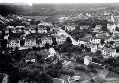 Strängnäs, utsikt från domkyrkotornet åt västsydväst.