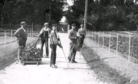 Trädgårdsarbetare på Taxinge-Näsby