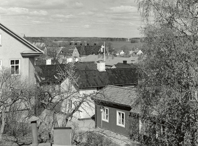 Utsikt från Mäster Olofsg. 1 i Strängnäs åt nordväst