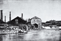 Nyköpings bruk omkring 1870, Storhusqvarn och valsverket