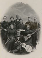 Sånggrupp vid Berga kapell år 1898