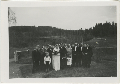 Gruppfoto i samband med bröllop