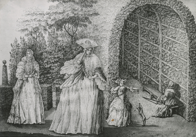 Teckning, Tistads berså 1768