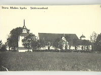 Stora Malms kyrka med klockstapel