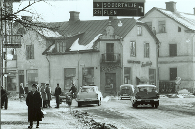 Korsningen Trädgårdsgatan-Järnvägsgatan i Strängnäs