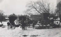”Du gråa forntid”, diverse äldre vagnar vid Åkerö, 1930-talets slut