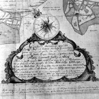 Kartusch. Del av karta av Hans Ranie från 1680-talet
