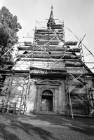 Reperationsarbete på Alla helgona kyrka någon gång 1960-talet