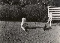 Bo Helmer med en kattunge 1934