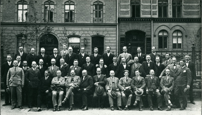 Gruppfoto, bibliotekskurs i Stockholm.