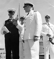 Amiral Otto Lybeck och konteramiral Yngve Ekstrand, Sandhamn, 1940-tal