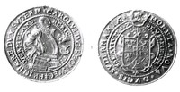 Heraldik, Hertig Karls (lX) daler från 1587, silver.