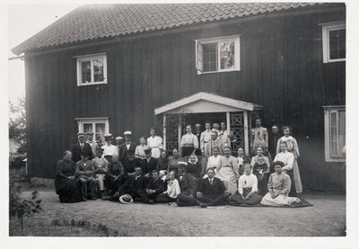 Grannträff på Berga, ca 1910
