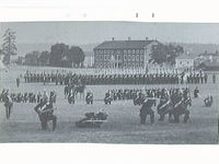 Skjutövningar på Malmahed år 1863