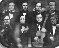 Daguerrotypi från 1858, musikanter i Strängnäs