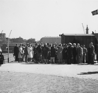 Sjösättning i Göteborg 12 juli 1945 av A-B Disas M.S. ”Yvonne”