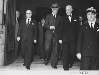 Oscar Hersson och kung Gustaf VI Adolf i Italien på 1950-talet