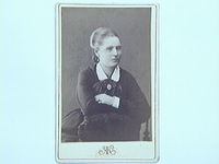 Porfträtt fru Anna Cecilia Langborg. Foto omkring 1870-tal.