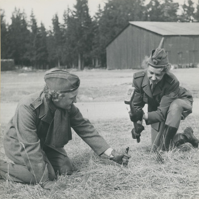 Eivor Gemzell i uniform, 1940/50-tal