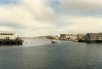 Hamn i Vardø, Norge, 1987