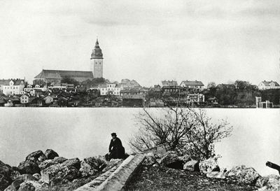 Utsikt från Vargholmen på Tosterön söderut mot Strängnäs