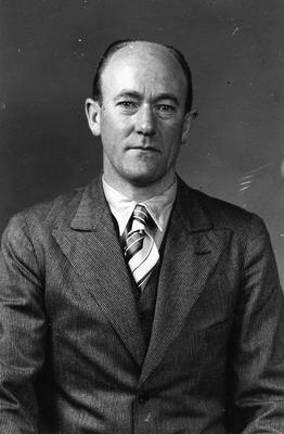Porträttfoto på David Paskén (1899-1966), överskötare på Sundby