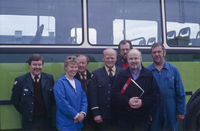 Personalbild verkstadspersonal och chaufförer i Nyköping, 1980-tal
