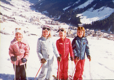Skidåkning i Saalbach i Österrike på 1970-talet