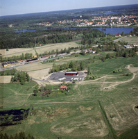 Flygfoto SLT:s anläggning i Flen, 25 maj 1987