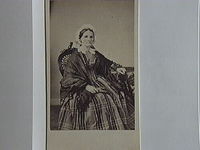 Fru Johanna Broberg (f. Ringel 1801), foto 1860-tal