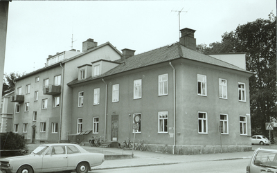 Hörnet Järnvägsgatan-Nygatan i Strängnäs.