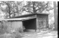 Garage och cykelställ på Sundby sjukhusområde, Strängnäs 1986